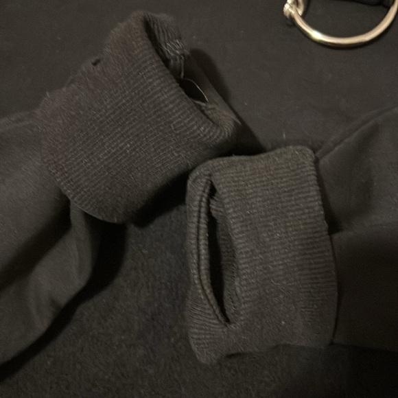 Current  Mood Black Hoodie with Silver Chain Detail - Picture 7 of 12